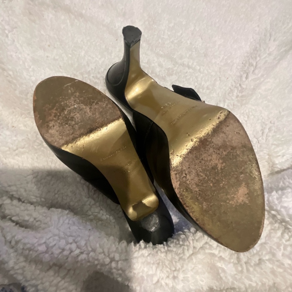 Emilio Pucci Black Mules with Gold Accent Size 39’1/2 - Picture 5 of 6